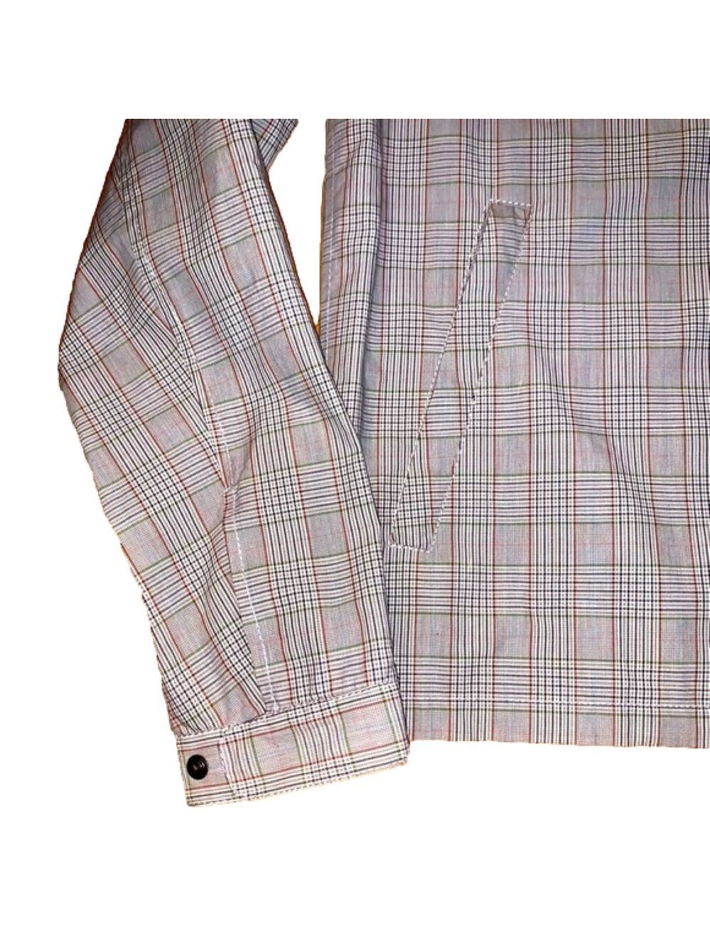 NWT French Connection Vintage Retro Mens Plaid Lined Golf Jacket Zip Front Coat - Picture 4 of 10